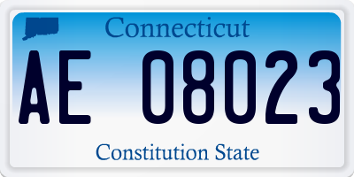 CT license plate AE08023