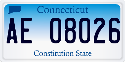 CT license plate AE08026