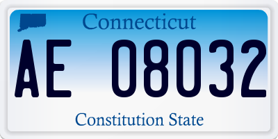 CT license plate AE08032