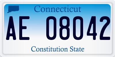 CT license plate AE08042