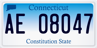 CT license plate AE08047
