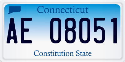 CT license plate AE08051