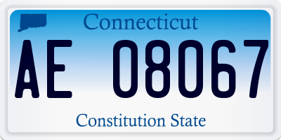 CT license plate AE08067
