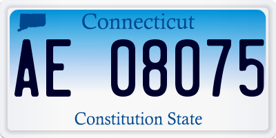 CT license plate AE08075