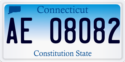 CT license plate AE08082