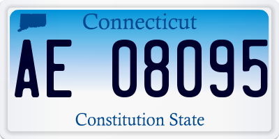 CT license plate AE08095