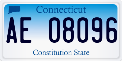 CT license plate AE08096