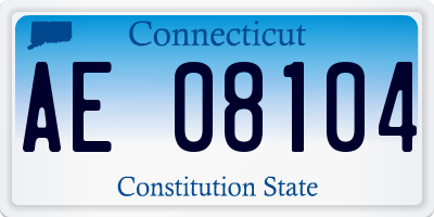 CT license plate AE08104