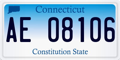 CT license plate AE08106