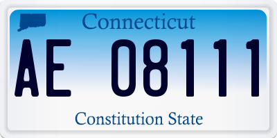 CT license plate AE08111