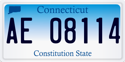 CT license plate AE08114