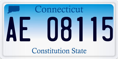 CT license plate AE08115