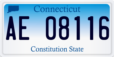 CT license plate AE08116