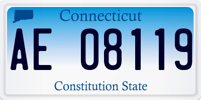 CT license plate AE08119
