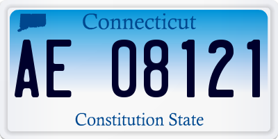 CT license plate AE08121