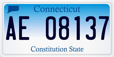 CT license plate AE08137
