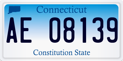 CT license plate AE08139