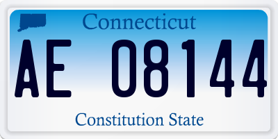CT license plate AE08144