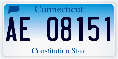 CT license plate AE08151