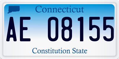 CT license plate AE08155