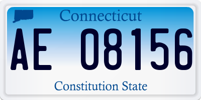 CT license plate AE08156