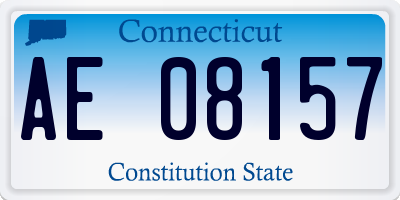 CT license plate AE08157