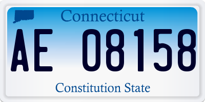 CT license plate AE08158