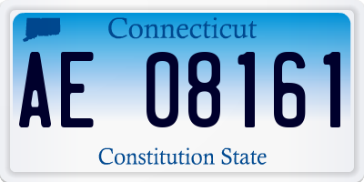 CT license plate AE08161