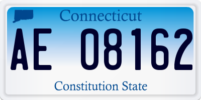 CT license plate AE08162