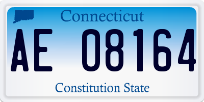 CT license plate AE08164