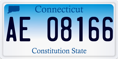 CT license plate AE08166