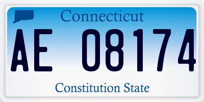 CT license plate AE08174