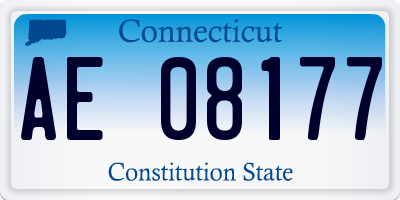 CT license plate AE08177