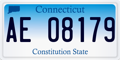 CT license plate AE08179