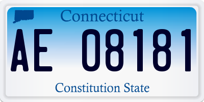 CT license plate AE08181