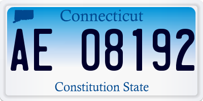 CT license plate AE08192