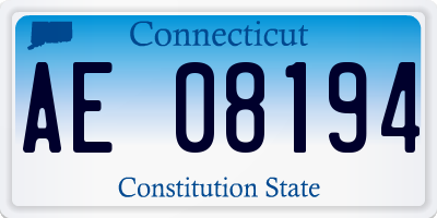 CT license plate AE08194