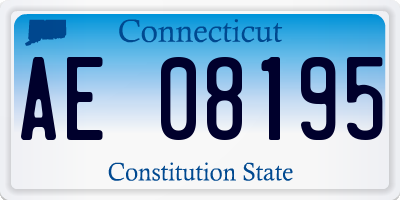 CT license plate AE08195