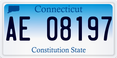 CT license plate AE08197
