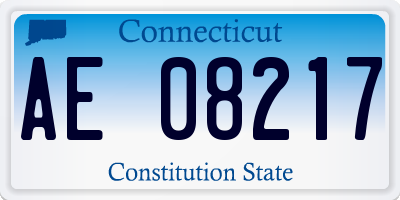CT license plate AE08217
