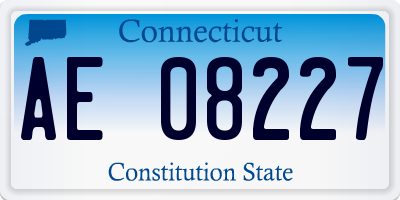 CT license plate AE08227