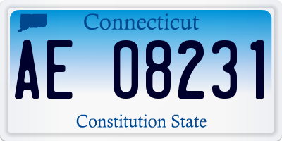 CT license plate AE08231