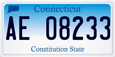 CT license plate AE08233