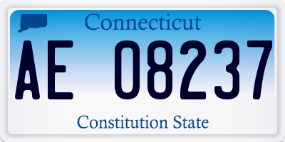 CT license plate AE08237