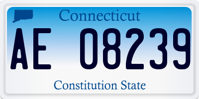 CT license plate AE08239