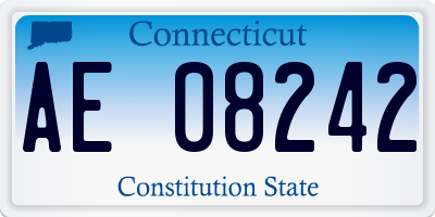 CT license plate AE08242