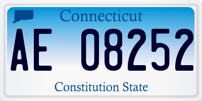 CT license plate AE08252