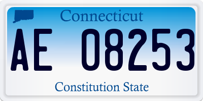 CT license plate AE08253