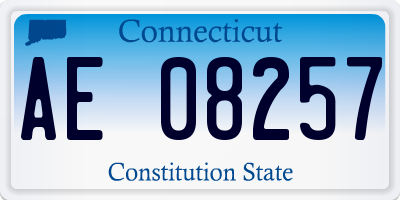 CT license plate AE08257