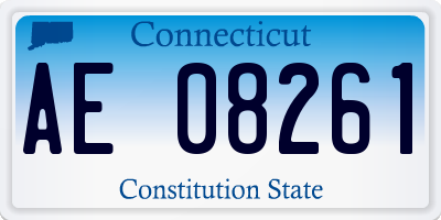 CT license plate AE08261